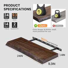 Floating Shelves for Wall, 24