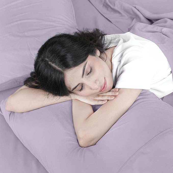 Utopia Bedding King Sheet Set – 4 Piece Bed Sheets for King Size Bed, Soft and Breathable Microfiber, Includes 1 Fitted Sheet, 1 Flat Sheet and 2 Pillowcases (Lavender)