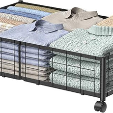 Under Bed Storage with Wheels, 360° Rotating, No-Assembly Underbed Storage Containers, 1 PACK