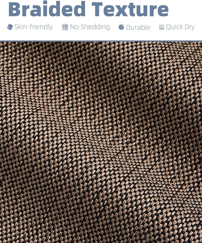 PADOOR Non-Slip Bath-Mats for Bathroom, Rubber-Backing Braided Absorbent Bathroom Mat Machine Washable Thin Bathroom Rugs Fit Under Door Quick Dry Bath Rugs for Floor, 17''x30'' Black