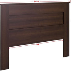 Prepac Stylish Flat Wood Panel Headboard for Queen Size Beds, Simplistic Wooden Queen Headboard 2.25
