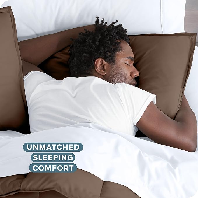 Bare Home Bedding Duvet Cover King Size - Premium 1800 Super Soft Collection - Lightweight, Cooling - Soft Breathable Bedding Duvet Cover (King, Cocoa)