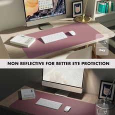 YSAGi Double-Sided Desk Pad, Leather Desk Mat, Eco Cork Desk Pad Protector, Large Mouse Pad for Desk, Waterproof Desk Blotter Pad, Desk Writing Pad for Office Work&Home(23.6