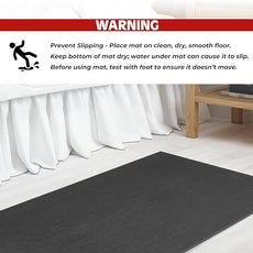 Cotton Paradise 100% Cotton Non Slip Bath Mats for Bathroom, 20x34 inch Soft Absorbent Quick Dry Machine Washable Floor Bath Mat, Dark Gray