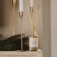 Sweet Water Decor Christmas Tree Reed Diffuser Set - Spruce, Pine Needles, Cedar, and Moss Scented Diffusers - Scent Diffusers for Home, Long Lasting Fragrance, Made in The USA