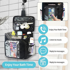 Dorm Room Essentials for Guys Girls Boys, Hanging Toiletry Bag，Waterproof Travel Shower Caddy Organizer with Clear Pockets, Mesh Compartments & Hook Portable Toiletry Bag for Gym, Camping, Cruise