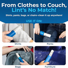 PetLovers Mini Lint Roller Travel Size 50 Sheets – Compact pet Hair Remover for Dog and cat Fur. Lightweight Design Ideal for Clothes Furniture and car. Perfect for Quick and Easy on The go Cleaning