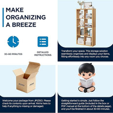 8 Cube Storage Organizer, Cube Shelf with Heavy-Duty Thick Boards, 25.12