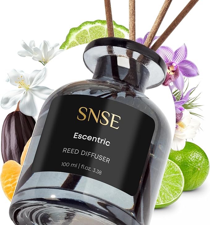 SNSE Escentric Perfumed Reed Diffuser Set - Premium Reed Diffusers for Home with Diffuser Reeds, Luxurious Gift Aroma, Sophisticated Scent, Ideal for Relaxation, Elegant Home Fragrance