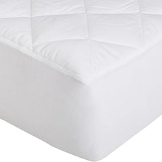 Amazon Basics Hypoallergenic Quilted Plush and Breathable Mattress Topper Pad, 18 Inches Deep, Queen, White