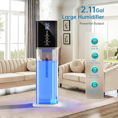 Humidifiers Large Room Bedroom with 7 Colors Light,Honovos 8L 2.1Gal Quiet Ultrasonic Cool Mist Topfill Humidifier with 360° Nozzle 3 Speed Humidistat Essential Oil Tray for Baby Home Plant Yoga Sleep