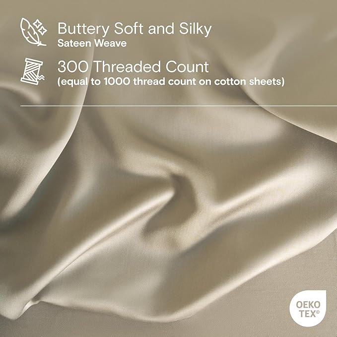 DOZ Duvet Cover Set, 100% Viscose derived from Bamboo, Organically Grown, Buttery Soft, Cooling Duvet Covers, High GSM, 1 Duvet Cover and 2 Pillowcases, 90"x90" (Fog, Full/Queen)