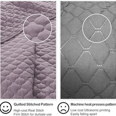 HORIMOTE HOME Quilt Queen Size Grayish Purple, Lightweight Quilts for Summer Ultra-Soft Microfiber Modern Style Quilted Clouds Pattern Bedspread Quit Set 3 Pieces(1 Quilt and 2 Pillow Shams)