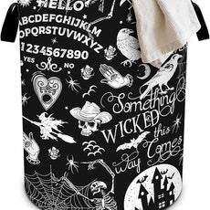 Halloween Black Laundry Basket Foldable Oxford Cloth Tote Bag Laundry Hamper Clothes Storage Bucket Organizer For Bathroom/Laundry Storage/Bedroom 19.6x15.7 Inch