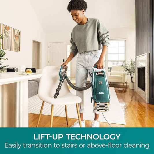 Kenmore Intuition Bagged Upright Vacuum Lift-Up Carpet Cleaner 2-Motor Power Suction with HEPA Filter, 3-in-1 Combination Tool, HandiMate for Floor, Pet Hair, 14pounds, Green