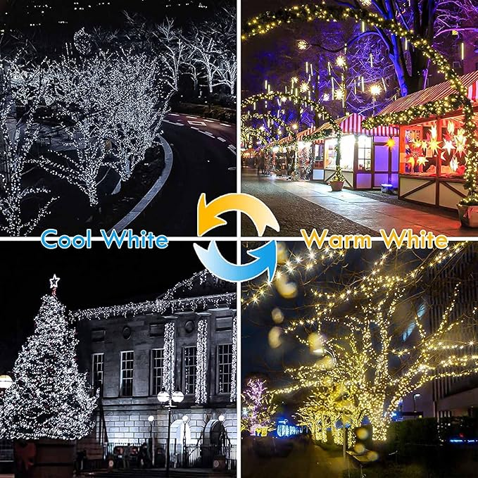 Cool White ⇋ Multicolor 66Ft 200LED Christmas Fairy Lights Plug in with Remote, Waterproof String Lights Outdoor Indoor 8 Modes with Timer, Twinkle Lights for Girl's Room Garden Christmas Decorations
