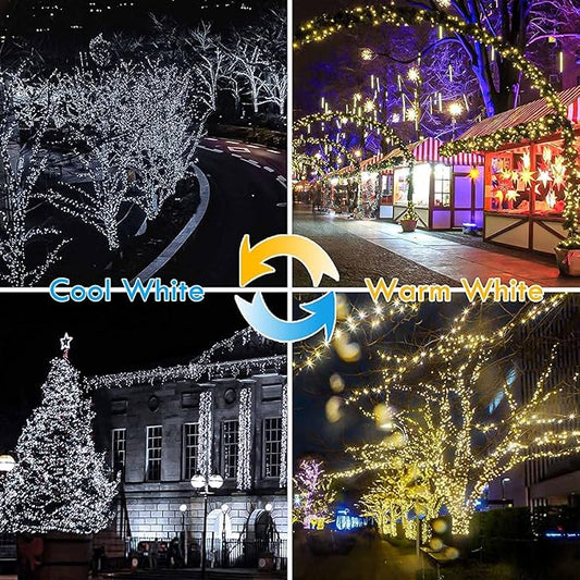 Cool White ⇋ Multicolor 66Ft 200LED Christmas Fairy Lights Plug in with Remote, Waterproof String Lights Outdoor Indoor 8 Modes with Timer, Twinkle Lights for Girl's Room Garden Christmas Decorations