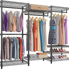 VIPEK V5 Portable Closet Wardrobe Heavy Duty Clothes Rack, Freestanding Clothing Rack with 4 Hang Rods & 8 Shelves, Adjustable Closet Racks, 68.9