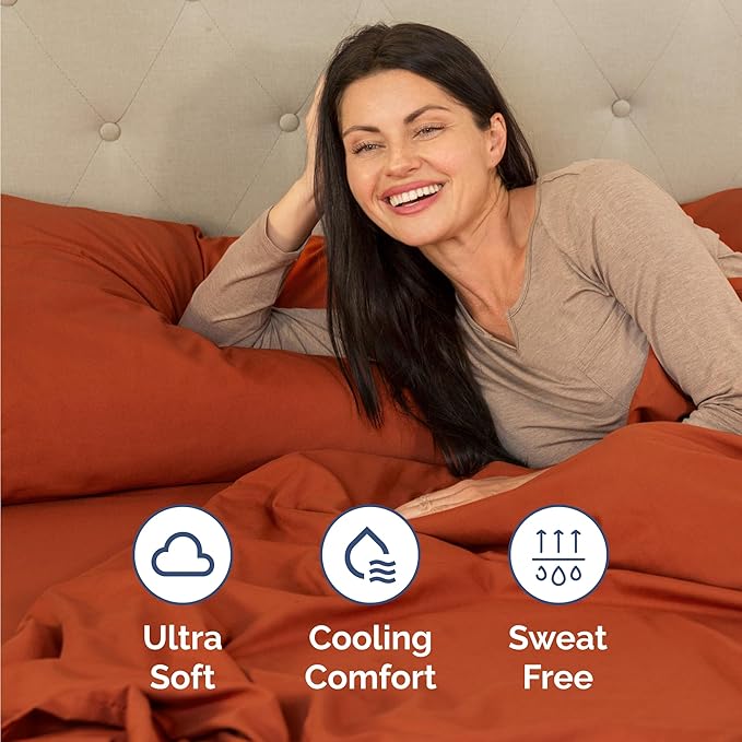 Twin 4 Piece Sheet Set - Cooling & Breathable Bed Sheets - Hotel Luxury Bed Sheets for Women, Men, Kids & Teens - Bedding with Deep Pockets & Easy Fit - Soft and Wrinkle Free - Twin Terracotta Sheets