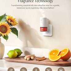 SF101 Pro Waterless Ultrasonic Essential Oil Diffuser–100% Plant-Based,120-Day Natural Air Freshener & Aromatherapy Diffuser for Home,Hotel,Studio-Bitter Orange Leaf