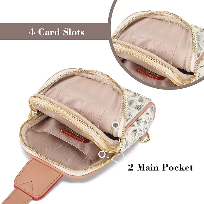 INICAT Travel Small Crossbody Sling Bags Women Cross Body Purses Passport Holder Vegan Leather Fanny Packs Birthday Gifts