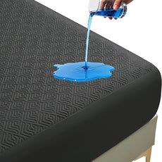 100% Waterproof Mattress Protector 18''Deep Pocket Breathable Incontinence Pads for Adults Kids Elderly Pets Machine Washable and Easy Care Bedwetting Pads (Black, 39''x80'',Twin XL)