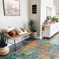 Lahome Modern Abstract Area Rug - 4x6 Colorful Rug for Bedroom Soft Washable Rugs for Living Room Dining Room Non Slip, Contemporary Indoor Carpet for Nursery Office Apartment Playroom Kitchen