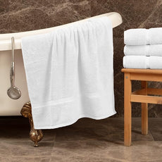 Towel Bazaar Premium Cotton Super Soft and Absorbent Turkish Towels (8-Piece Towel Set, White)