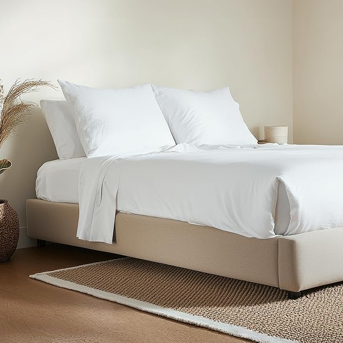 100% Stain Resistant & Waterproof Queen Size Pillow Protectors with Zipper Set of 2 - Bed Bug & Dust Mite Proof White Pillowcases - Breathable, Comfortable Pack of Covers for Pillows, 20 x 30 Inches