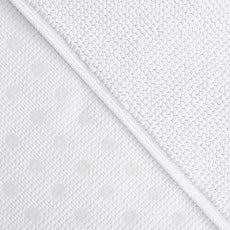 Cotton Paradise 100% Cotton Non Slip Bath Mats for Bathroom, 20x34 inch Soft Absorbent Quick Dry Machine Washable Floor Bath Mat, White Bath Rug