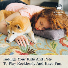 Lahome Floral Rug Runner - Runner Rug for Hallway 2x8 Non-Slip Stain Resistant Washable Carpet for Kitchen Floor, Paisley Print Accent Ultra-Thin Carpet for Bedroom Foyer Entryway