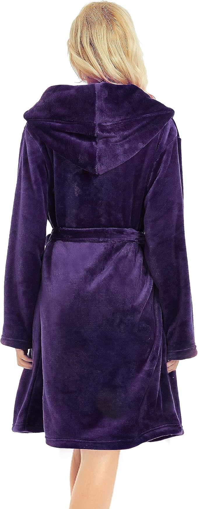 U2SKIIN Women Hooded Fleece Robe, Short Plush Robes for Womens With Hood Soft Warm Spa Bathrobe