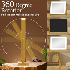 ROLOVE Gold Vanity Mirror with Lights 15