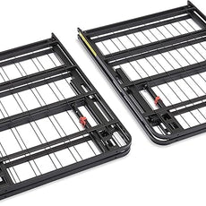 Amazon Basics Bed Frame with Storage, Foldable Metal Platform, Sturdy Steel, No Box Spring Needed, 18 inches High, Tool-Free Setup, Full Size, Black
