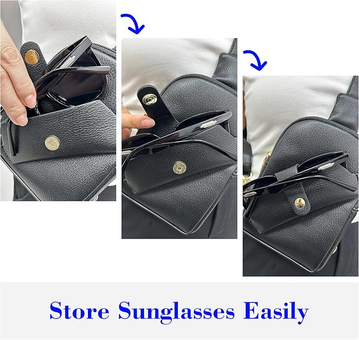 INICAT Travel Small Crossbody Sling Bags Women Cross Body Purses Passport Holder Vegan Leather Fanny Packs Birthday Gifts