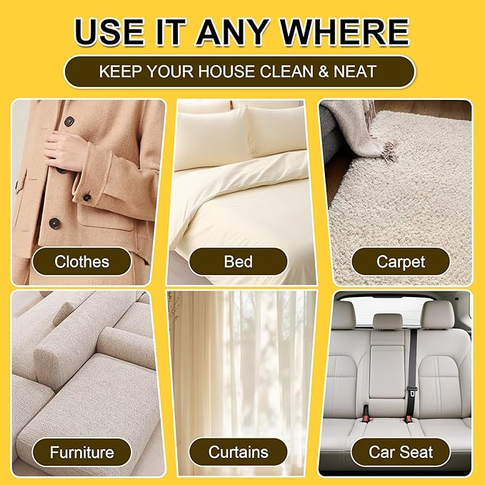 Lint Rollers 2 Pack for Pet Hair 500 Sheets Extra Sticky Pet Hair Remover for Clothes Furniture Carpet Cleaner Cars Dogs Travel-Friendly Grip Handle