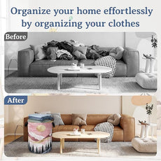 Mountains Laundry Basket,Foldable Oxford Cloth Sun Forest Golden Pink Laundry Hamper with Handles, 20.8