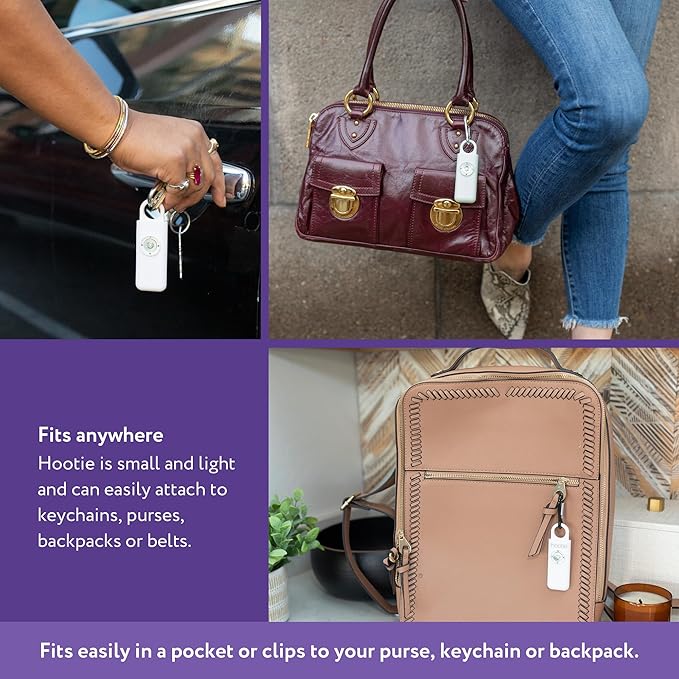 Hootie Personal Safety Alarm for Women, Men, & Kids - Keychain Alarm, Self Defense Strobe & Siren, Security Siren Keychain with 130dB Self Defense Siren & Strobe Light - Mint