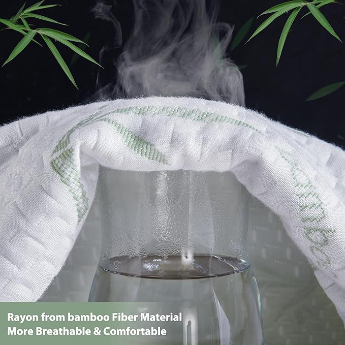 Parkdeny Twin Mattress Encasement, Waterproof Rayon from Bamboo, 3D Air Fabric, Breathable Cooling Cover, 5-13 inch Deep