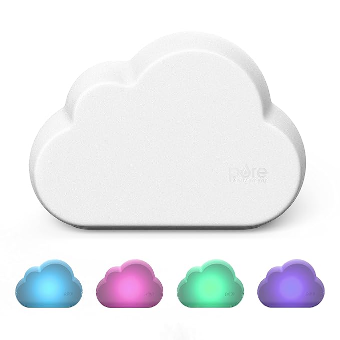 Pure Enrichment PureBaby Cloud Ultrasonic Cool Mist Humidifier Quiet Variable Mist for up to 24 Hrs Ideal for Baby Nurseries & Kids Bedrooms to Relieve Congestion Colds & Coughs, Night Light, BPA-Free