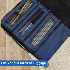 Suitcase Organizer, Travel Luggage Organizer Portable Hanging Travel Shelves Collapsible Hanging Packing Cubes for Carry on Suitcase