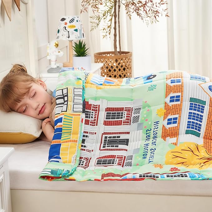 yescool Weighted Blanket 10 Pounds Twin Cooling Weighted Lap Blanket, Girls Heavy Blanket for Sleeping, Weighted Throw Blanket Gift for 80-110lbs, 48"x72"