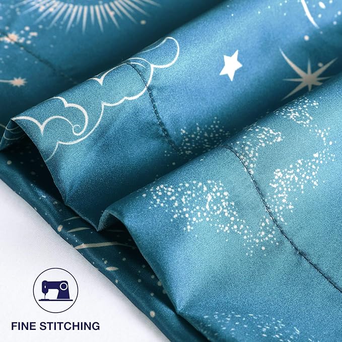 EXQ Home Satin Pillowcase for Hair and Skin, Soft Cooling Printed Pillow Cases King Size Set of 2 Satin Pillow Case with Envelope Closure（Sun,20x40 inches
