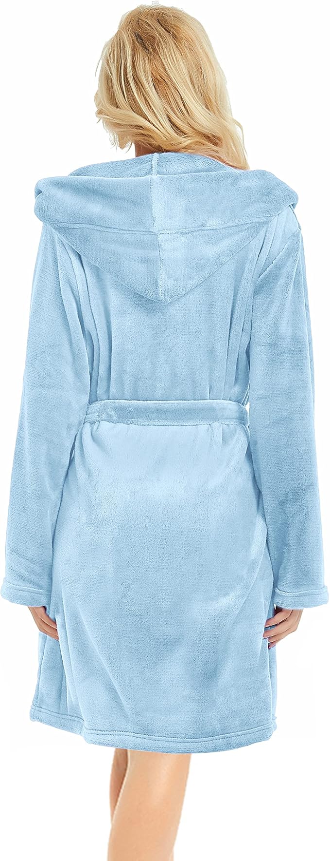 U2SKIIN Women Hooded Fleece Robe, Short Plush Robes for Womens With Hood Soft Warm Spa Bathrobe