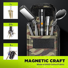 Telescoping Magnetic Pickup Tool Set, Inspection Mirror Telescoping, LED Flashlight, Cool Gadgets for Men, Stocking Stuffers, Gifts for Dad, Husband, Kids, Boyfriend, Magnet Stick