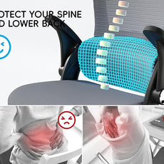 TRALT Office Chair - Ergonomic Office Chair with Back Support, Home Office Desk Chairs, 330lbs Wide Seat Big and Tall Office Chairs with Headrest, Comfy Desk Chairs (Grey Black)