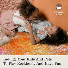 Lahome Modern Abstract Area Rugs 9x12 Living Room Rug Non Slip, Washable Colorful 9x12 Area Rug for Bedroom Girls Nursery, Soft Large Accent Carpet for Dining Room Table Office Home Decor