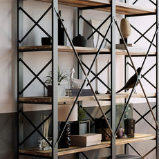 IRONCK Bookshelves Double Wide 6-Tier 76