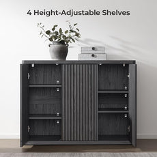 SICOTAS Buffet Cabinet with Storage Accent Sideboard with 6 Doors Modern 93.2