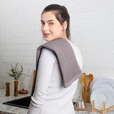 100% Cotton Waffle Weave Kitchen Dish Towels – Solid, Ultra Soft, Scratch-Free & Superb Absorbent - Quick Drying Cleaning Towels,Perfect disch Cloth 13 x 28-4 Pack, Grey